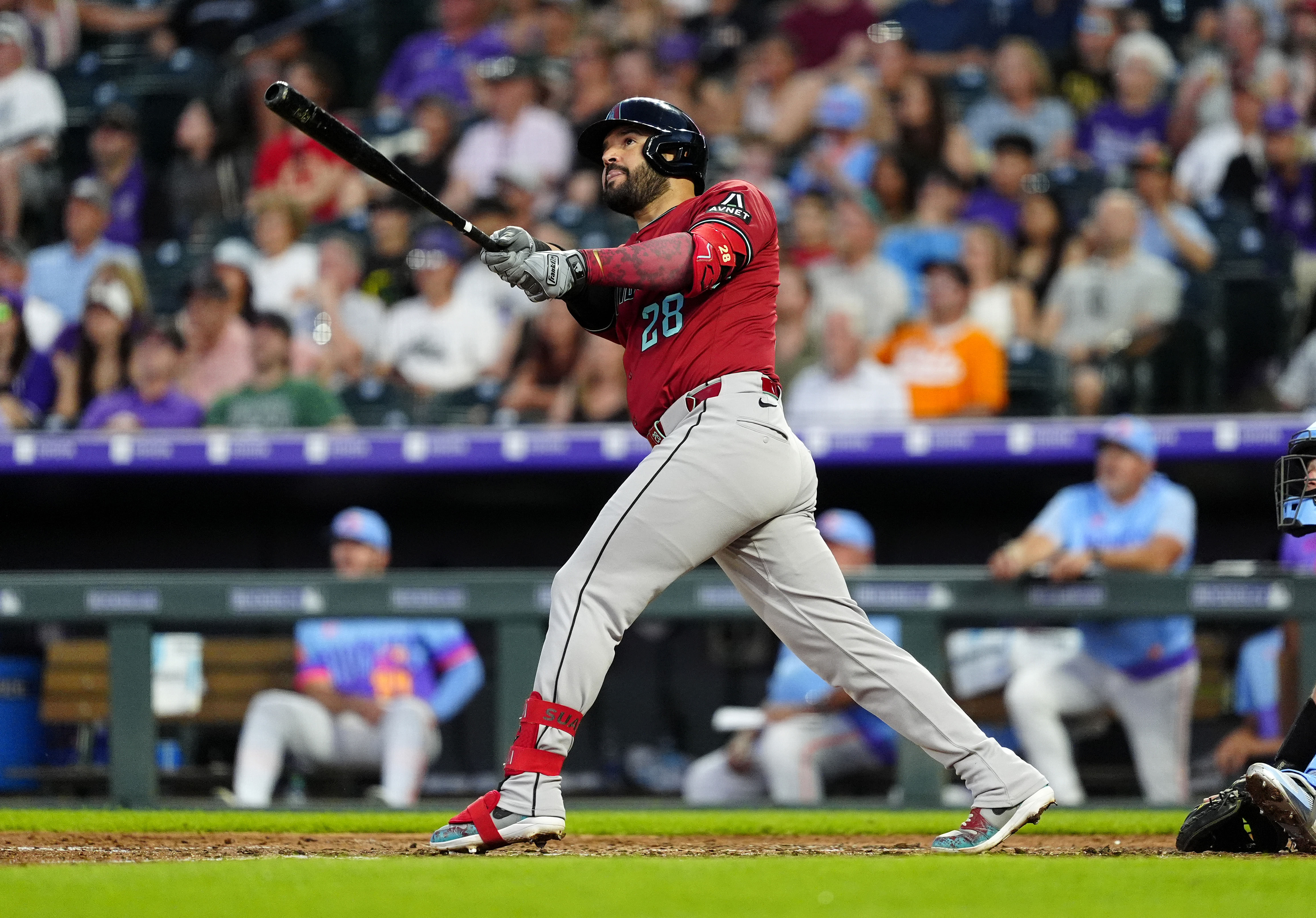 Eugenio Suarez could unleash a monster shot under the lights tonight (Credits: IMAGN)